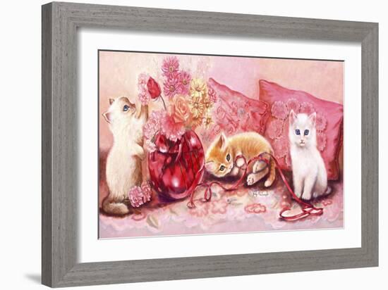 Three Kittens-Judy Mastrangelo-Framed Giclee Print