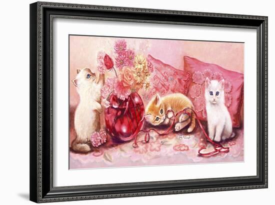 Three Kittens-Judy Mastrangelo-Framed Giclee Print