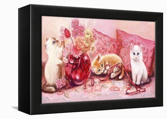 Three Kittens-Judy Mastrangelo-Framed Premier Image Canvas