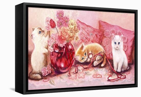 Three Kittens-Judy Mastrangelo-Framed Premier Image Canvas