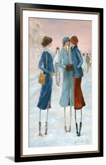Three Ladies in the snow-Hélène Léveillée-Framed Art Print