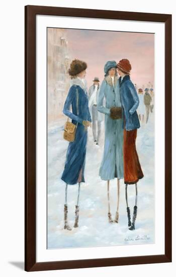 Three Ladies in the snow-Hélène Léveillée-Framed Art Print