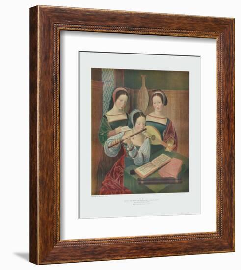 Three Ladies Making Music-null-Framed Collectable Print