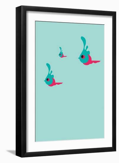 Three Little Birds Annimo-null-Framed Art Print