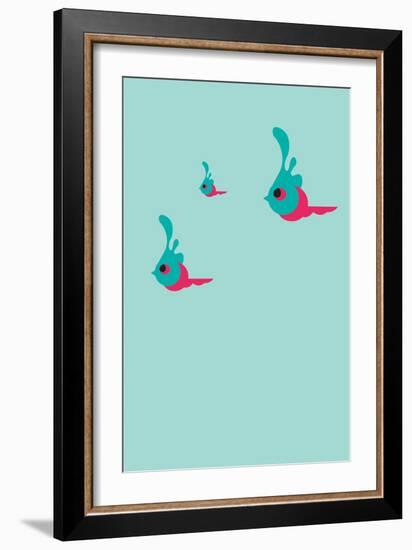 Three Little Birds Annimo-null-Framed Art Print