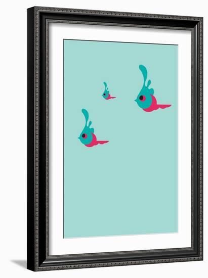 Three Little Birds Annimo-null-Framed Art Print