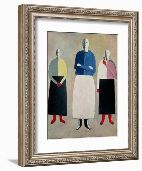 Three Little Girls, 1928-32-Kasimir Malevich-Framed Giclee Print