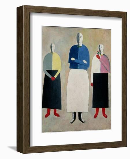 Three Little Girls, 1928-32-Kasimir Malevich-Framed Giclee Print