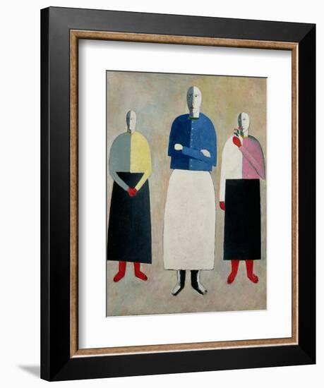 Three Little Girls, 1928-32-Kasimir Malevich-Framed Giclee Print