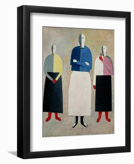 Three Little Girls, 1928-32-Kasimir Malevich-Framed Giclee Print