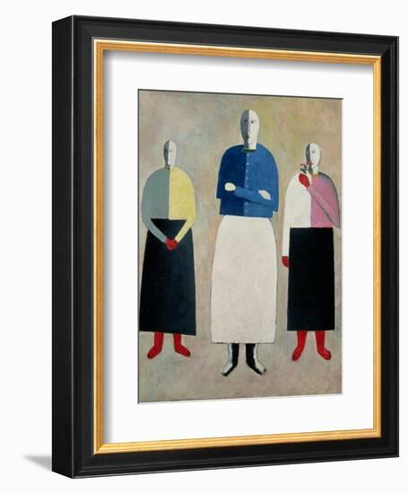 Three Little Girls, 1928-32-Kasimir Malevich-Framed Giclee Print