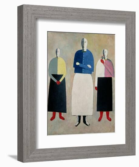 Three Little Girls, 1928-32-Kasimir Malevich-Framed Premium Giclee Print