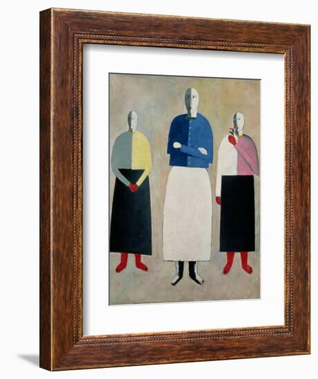 Three Little Girls, 1928-32-Kasimir Malevich-Framed Premium Giclee Print