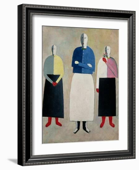 Three Little Girls, 1928-32-Kasimir Malevich-Framed Giclee Print