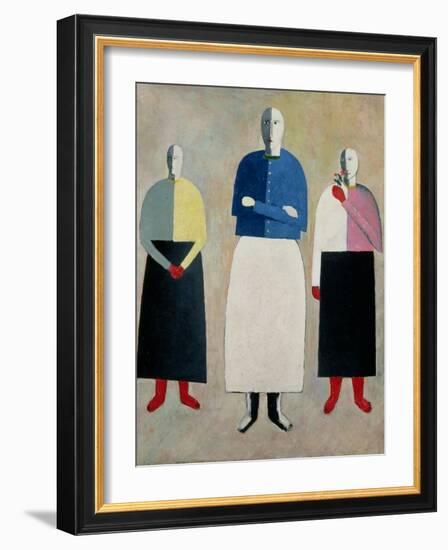 Three Little Girls, 1928-32-Kasimir Malevich-Framed Giclee Print