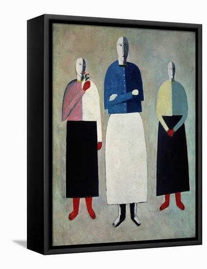 Three Little Girls. 1928-32-Kasimir Malewitsch-Framed Premier Image Canvas