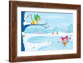 Three Little Kittens - Turtle-Elisa Chavarri-Framed Giclee Print