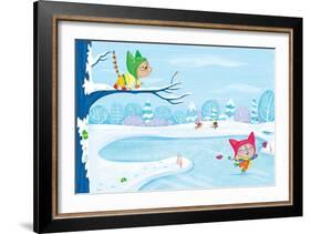 Three Little Kittens - Turtle-Elisa Chavarri-Framed Giclee Print