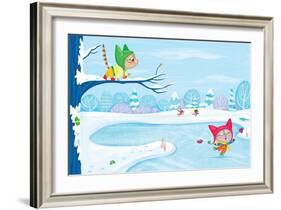 Three Little Kittens - Turtle-Elisa Chavarri-Framed Giclee Print