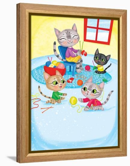 Three Little Kittens - Turtle-Elisa Chavarri-Framed Premier Image Canvas