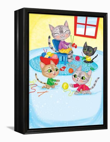 Three Little Kittens - Turtle-Elisa Chavarri-Framed Premier Image Canvas