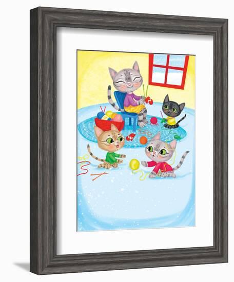 Three Little Kittens - Turtle-Elisa Chavarri-Framed Giclee Print