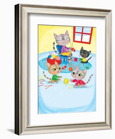 Three Little Kittens - Turtle-Elisa Chavarri-Framed Giclee Print