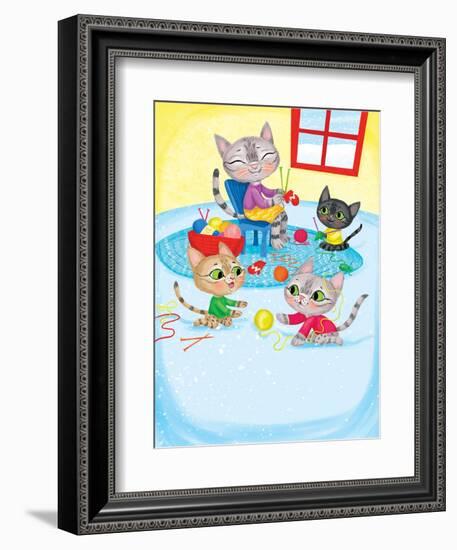 Three Little Kittens - Turtle-Elisa Chavarri-Framed Giclee Print