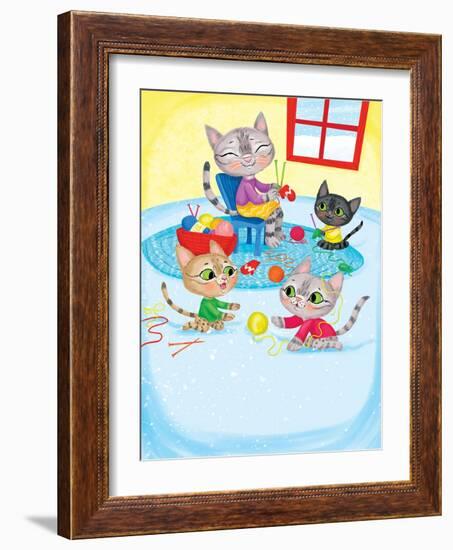 Three Little Kittens - Turtle-Elisa Chavarri-Framed Giclee Print