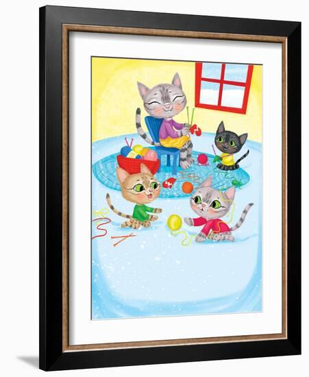 Three Little Kittens - Turtle-Elisa Chavarri-Framed Giclee Print