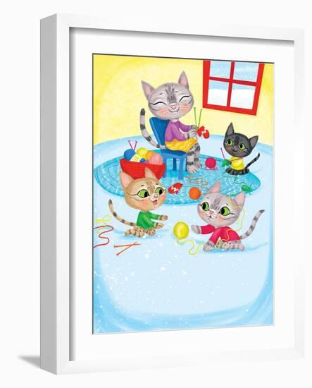 Three Little Kittens - Turtle-Elisa Chavarri-Framed Giclee Print