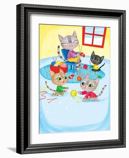 Three Little Kittens - Turtle-Elisa Chavarri-Framed Giclee Print