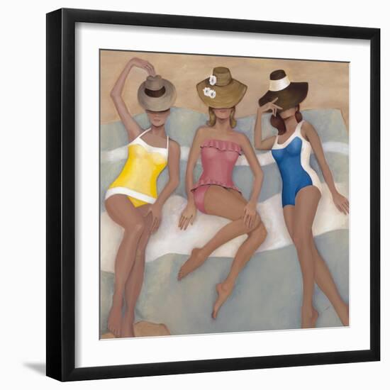 Three Little Maids by the Pool-Kari Taylor-Framed Giclee Print