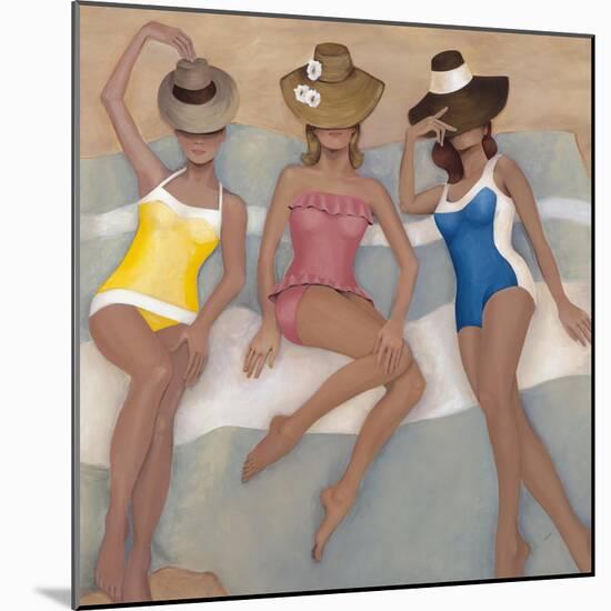 Three Little Maids by the Pool-Kari Taylor-Mounted Giclee Print