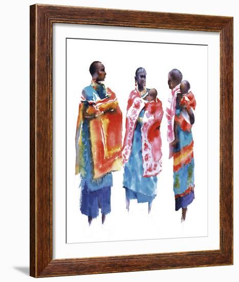 Three Maasai Women-Hazel Soan-Framed Giclee Print