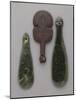 Three Maori Hand Clubs Including Two Made from Nephrite-null-Mounted Giclee Print