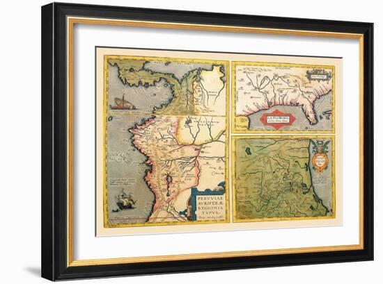 Three Maps-Abraham Ortelius-Framed Art Print