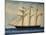 Three-Masted Barquentine Willie Glen, 1880, Watercolour by Anthony Luzzo, 19th Century-null-Mounted Giclee Print