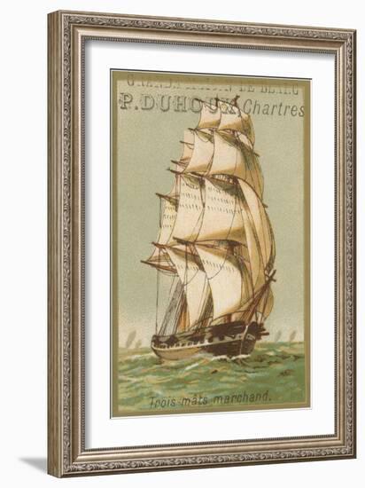 Three-Masted Merchant Ship-null-Framed Art Print
