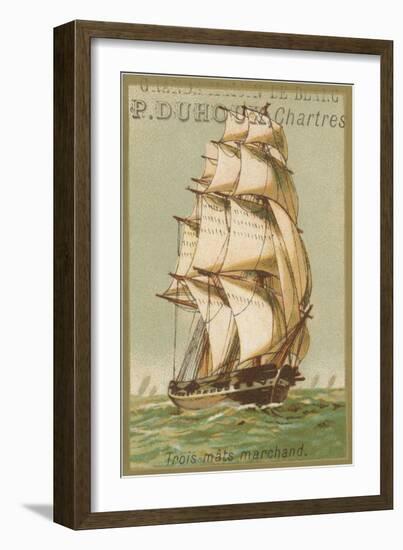 Three-Masted Merchant Ship-null-Framed Art Print