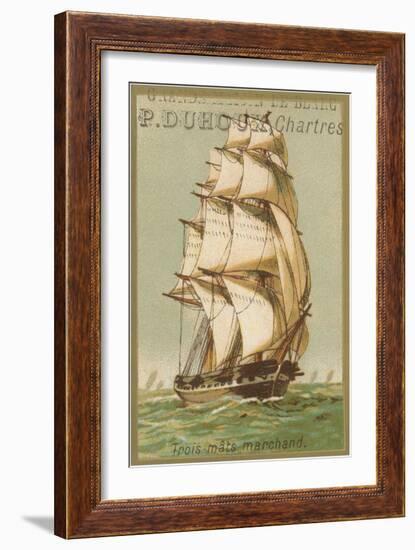 Three-Masted Merchant Ship-null-Framed Art Print