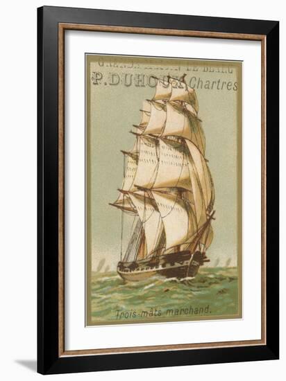 Three-Masted Merchant Ship-null-Framed Art Print