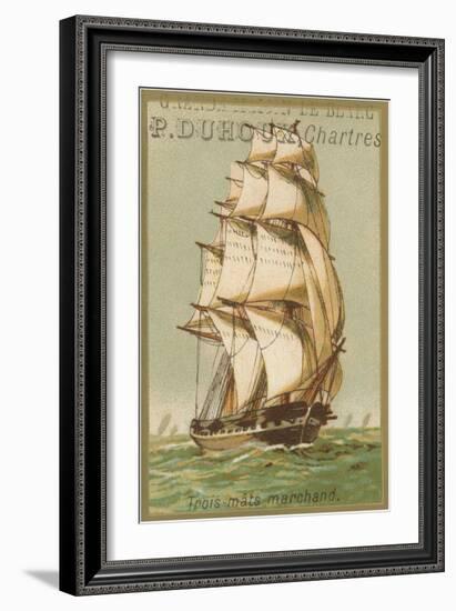 Three-Masted Merchant Ship-null-Framed Art Print