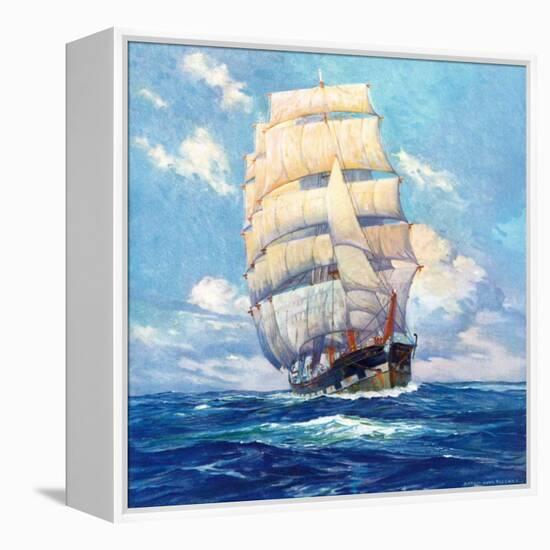 "Three Masted Schooner,"March 1, 1932-Anton Otto Fischer-Framed Premier Image Canvas