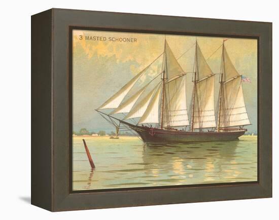 Three-masted Schooner-null-Framed Stretched Canvas