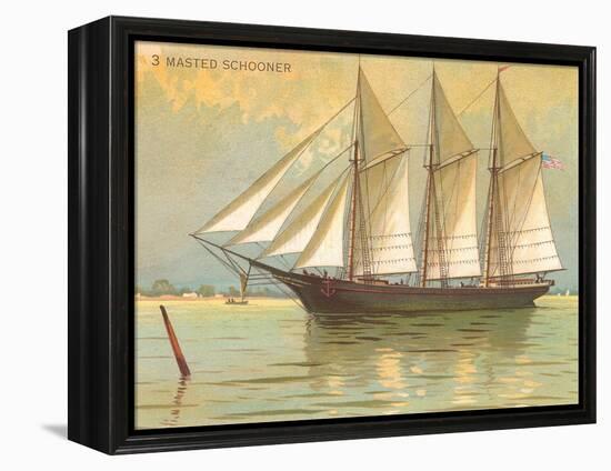 Three-masted Schooner-null-Framed Stretched Canvas