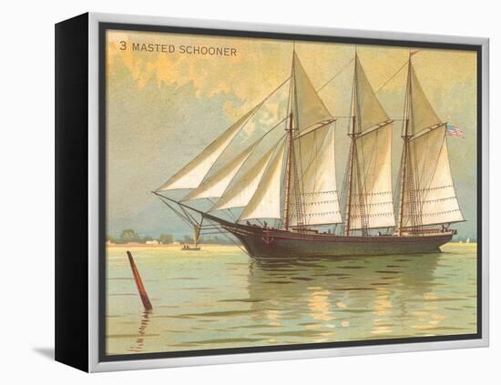 Three-masted Schooner-null-Framed Stretched Canvas
