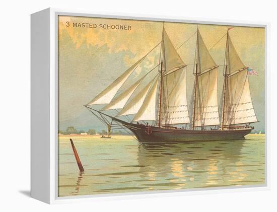 Three-masted Schooner-null-Framed Stretched Canvas