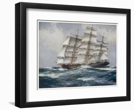 Three-Master Under Sail-J. Spurling-Framed Photographic Print