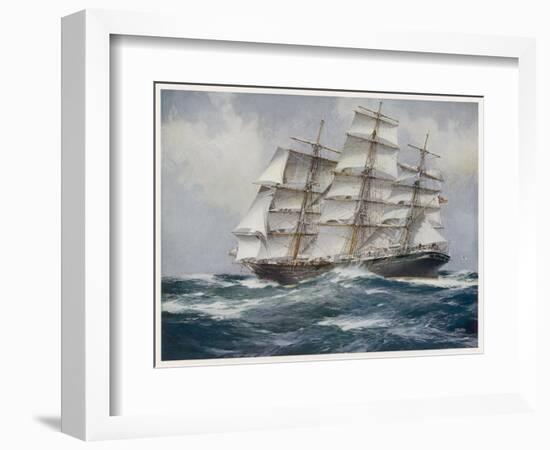 Three-Master Under Sail-J. Spurling-Framed Photographic Print